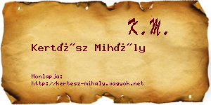 Kertész Mihály névjegykártya