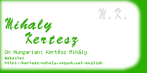 mihaly kertesz business card